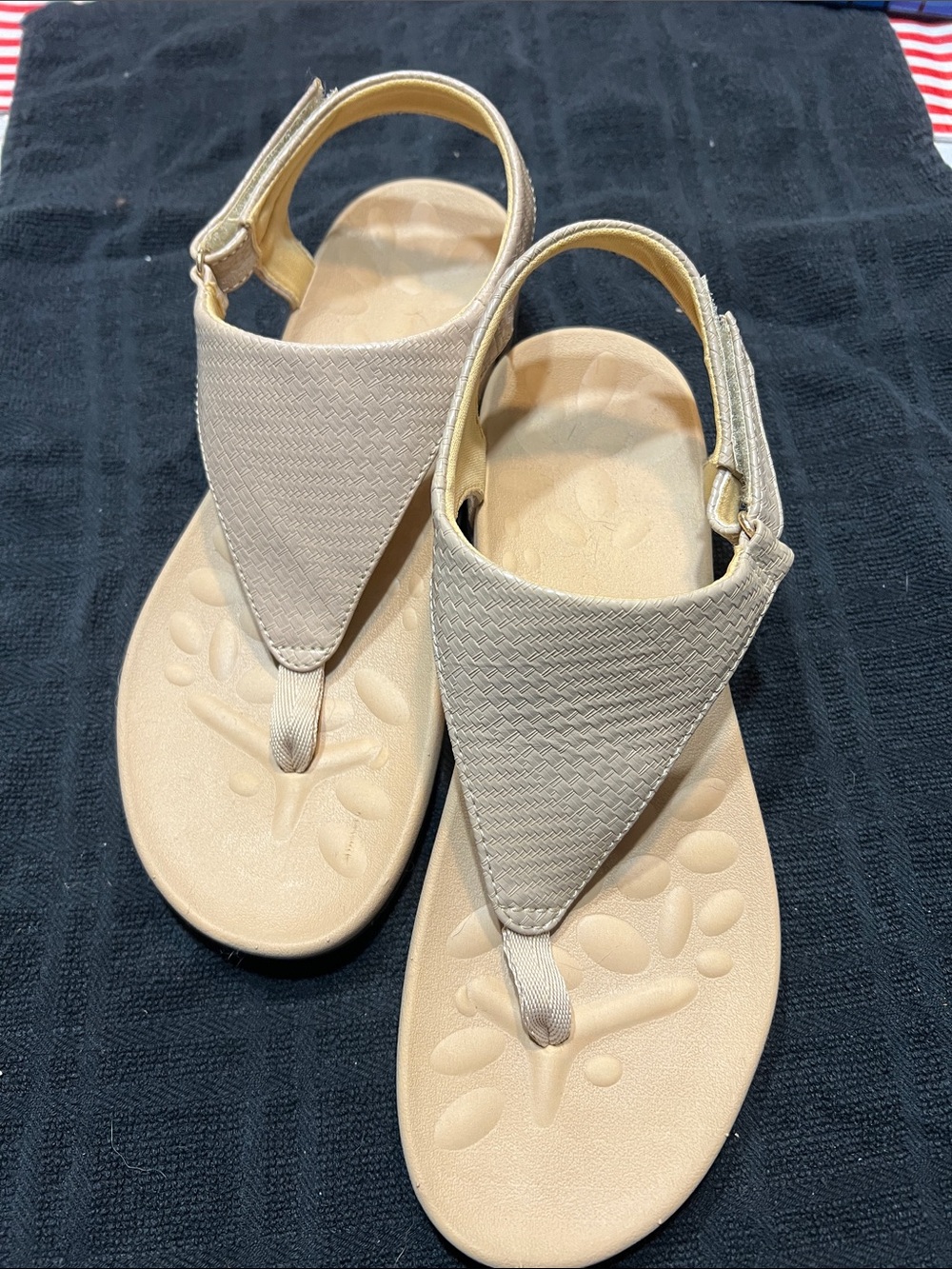 Women's Beige Comfort Slingback Sandals